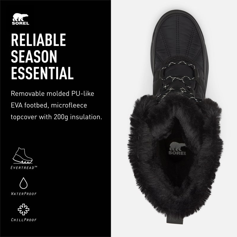 Sorel Whitney II Tall Lace Waterproof Women's Boots - Black - Size 9.5 - Image 4